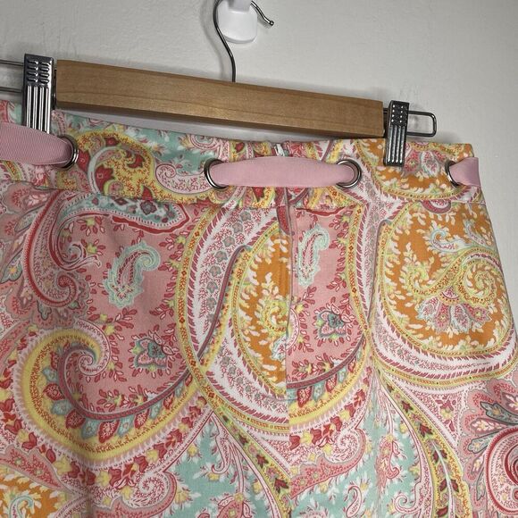 VTG Bamboo Traders‎ Paisley Spring GardenParty Boho Floral Stretch  Skirt10P - Picture 10 of 13